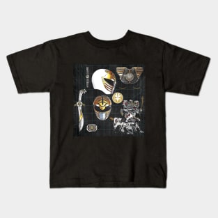 White Ranger Weapons Kids T-Shirt